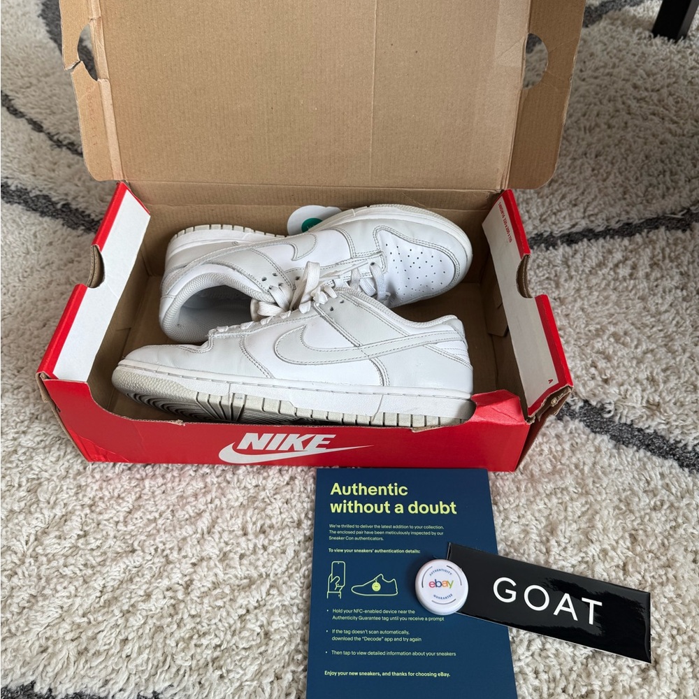 Nike dunk low retro white/grey women's 8.5/8